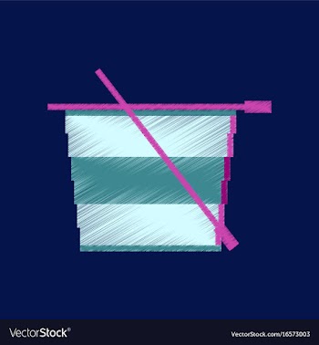 Flat shading style icon pixel tea cup vector image