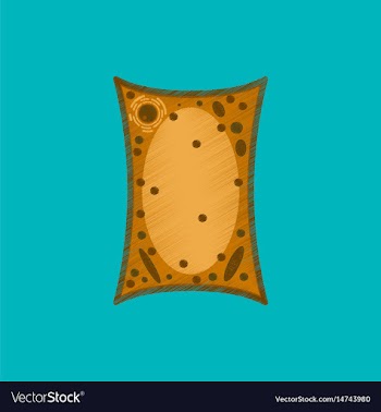 Flat shading style icon plant cell vector image
