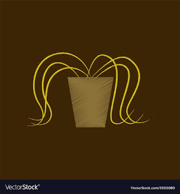 Flat shading style icon plant in a pot vector image