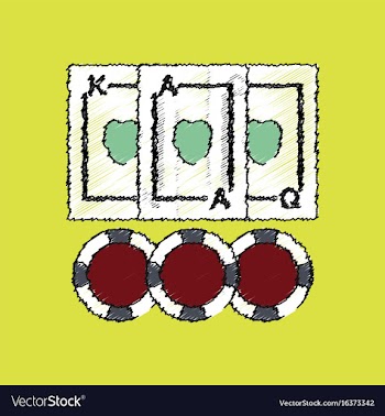 Flat shading style icon playing cards and chips vector image