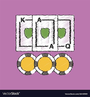 Flat shading style icon playing cards and chips vector image