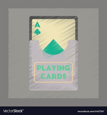 Flat shading style icon playing cards vector image