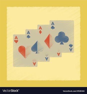 Flat shading style icon playing cards vector image