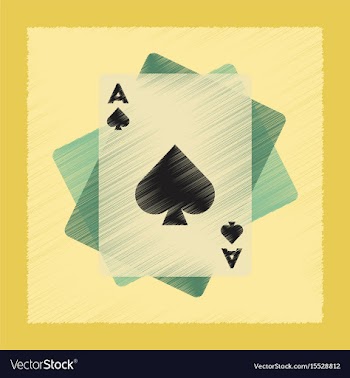 Flat shading style icon playing cards vector image