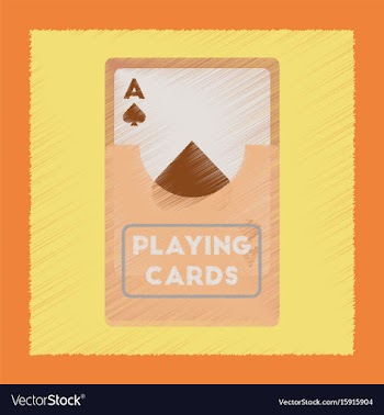 Flat shading style icon playing cards vector image