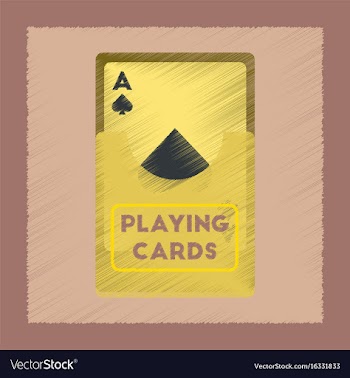 Flat shading style icon playing cards vector image
