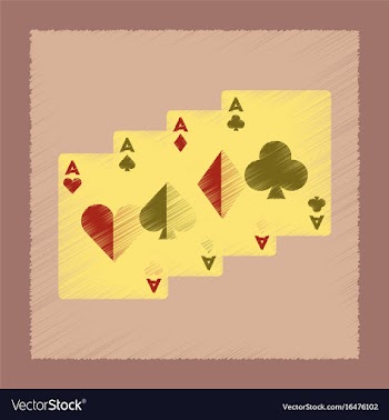 Flat shading style icon playing cards vector image