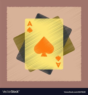 Flat shading style icon playing cards vector image