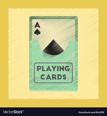 Flat shading style icon playing cards vector image