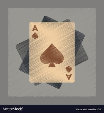 Flat shading style icon playing cards vector image