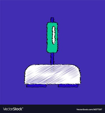 Flat shading style icon playing joystick vector image