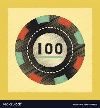 Flat shading style icon poker chips vector image