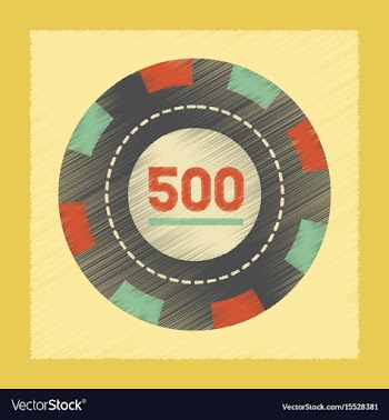 Flat shading style icon poker chips vector image