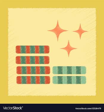 Flat shading style icon poker chips vector image