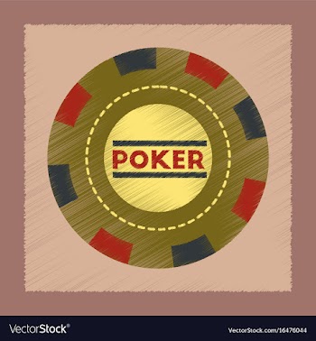 Flat shading style icon poker chips vector image