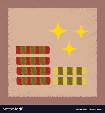 Flat shading style icon poker chips vector image