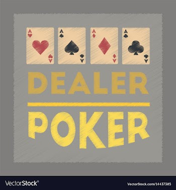 Flat shading style icon poker dealer casino vector image