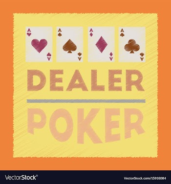 Flat shading style icon poker dealer casino vector image