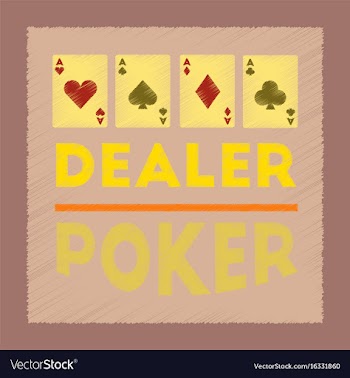 Flat shading style icon poker dealer casino vector image