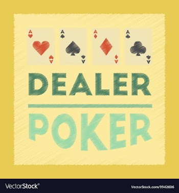 Flat shading style icon poker dealer casino vector image