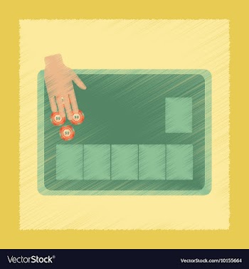 Flat shading style icon poker table vector image