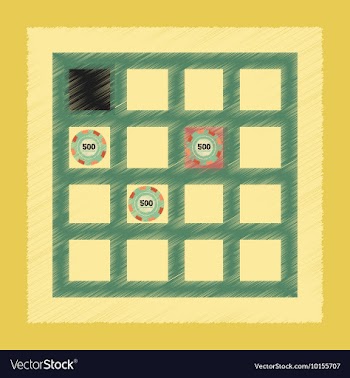 Flat shading style icon poker table vector image