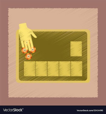 Flat shading style icon poker table vector image