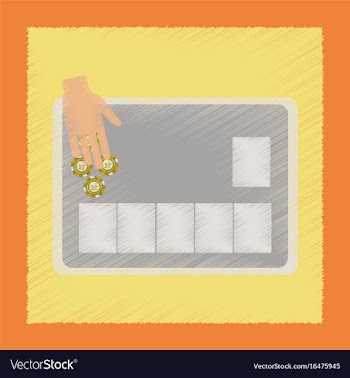 Flat shading style icon poker table vector image