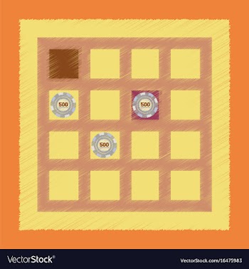Flat shading style icon poker table vector image