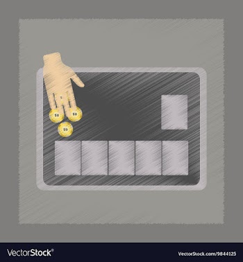 Flat shading style icon poker table vector image