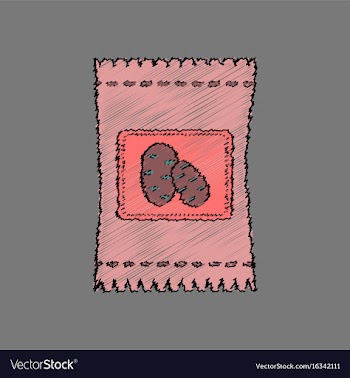 Flat shading style icon potato seeds vector image