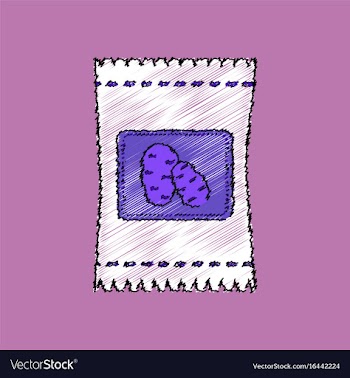 Flat shading style icon potato seeds vector image