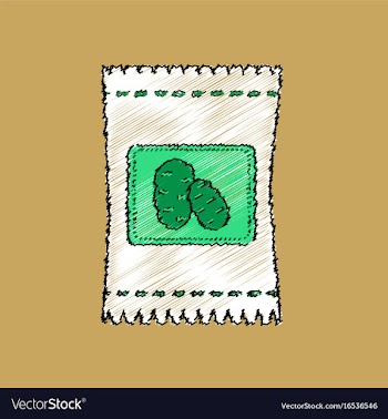 Flat shading style icon potato seeds vector image