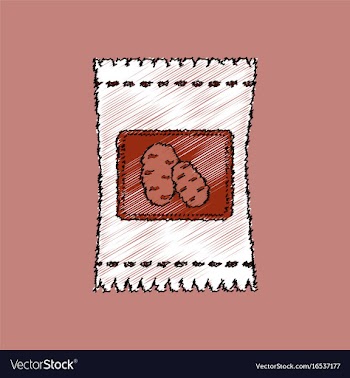 Flat shading style icon potato seeds vector image