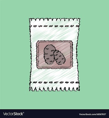Flat shading style icon potato seeds vector image