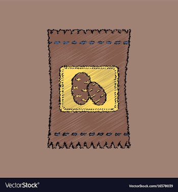 Flat shading style icon potato seeds vector image