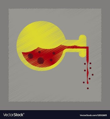 Flat shading style icon potion bottle vector image