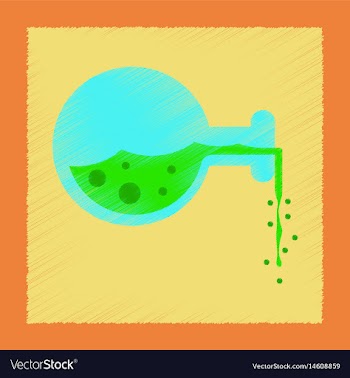 Flat shading style icon potion bottle vector image