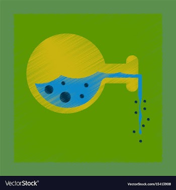 Flat shading style icon potion bottle vector image