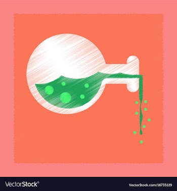 Flat shading style icon potion bottle vector image