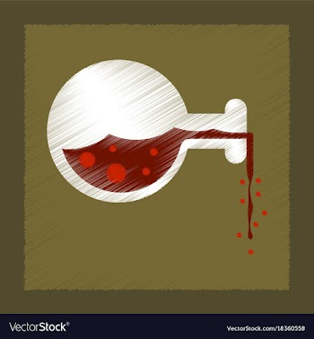 Flat shading style icon potion bottle vector image