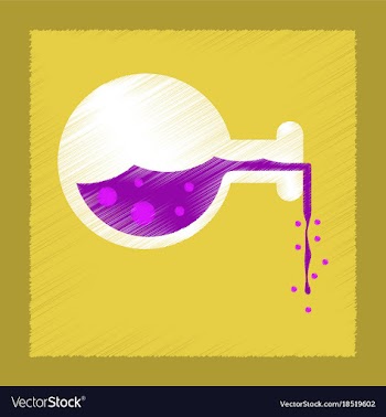 Flat shading style icon potion bottle vector image