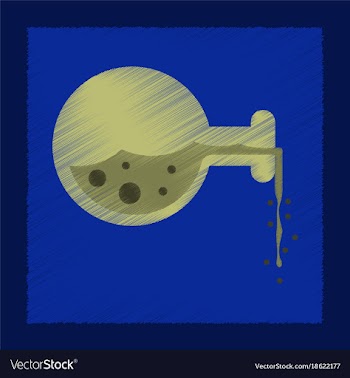 Flat shading style icon potion bottle vector image