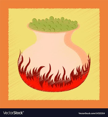 Flat shading style icon potion cauldron vector image