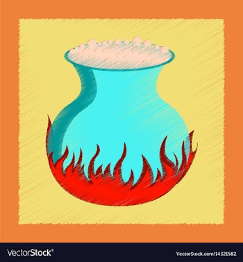 Flat shading style icon potion cauldron vector image