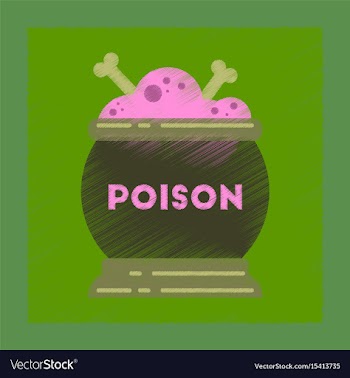 Flat shading style icon potion cauldron vector image