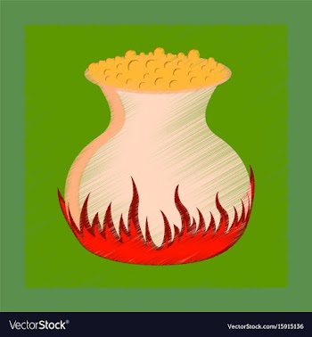 Flat shading style icon potion cauldron vector image