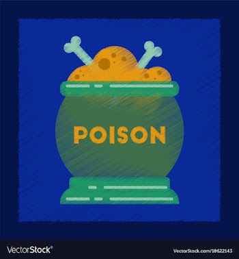 Flat shading style icon potion cauldron vector image