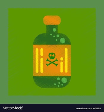 Flat shading style icon potion in bottle vector image