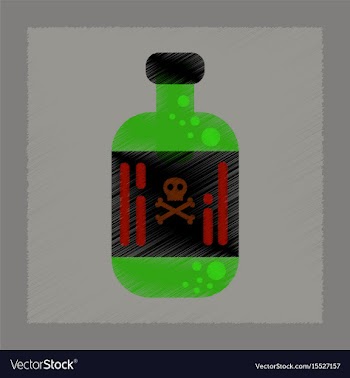Flat shading style icon potion in bottle vector image